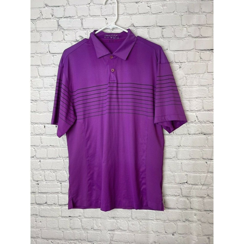 mens Nike golf polo purple size small
